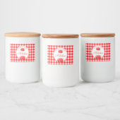 Red En vichy Buffalo Check Étiquette alimentaire V (Bouteilles)