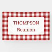 Red- en White Buffalo Check Reunion Party Spandoek (Horizontaal)