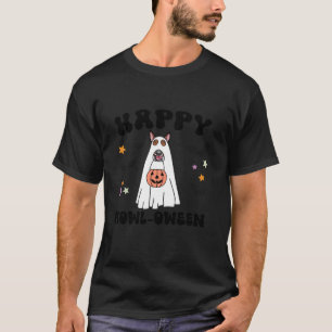 Red en White Bull Terrier Boo Ghost Dog Happy Hall T-shirt