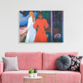 Red en White | Edvard Munch | Canvas Afdruk (Insitu (Woonkamer))