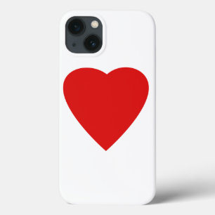 Red en White Love Heart Design. iPhone 13 Hoesje