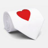 Red en White Love Heart Design. Stropdas (Opgerold)