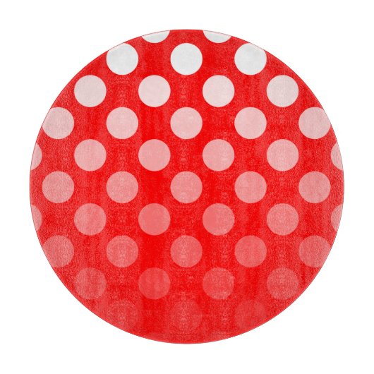 Red en White Ombre Polka Dots Snijplank (Voorkant)