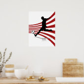 Red- en White Soccer Player Poster (Keuken)