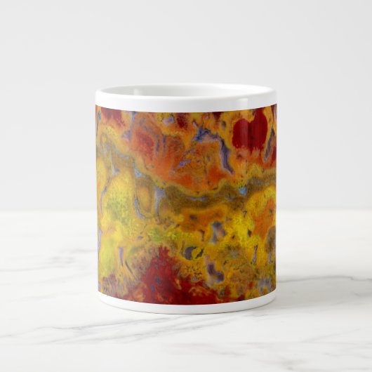 Red en yellow Crayloa Jasper Extra Grote Beker (Voorkant)