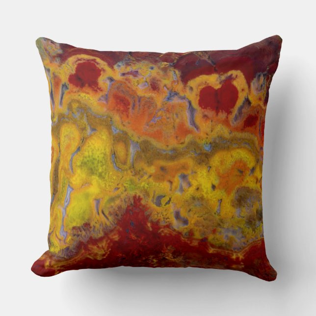 Red en yellow Crayloa Jasper Kussen (Voorkant)