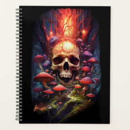 Red Ether Mushroom Skull Planner