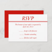 Red Event RSVP, Reply of Response Card RSVP Kaartje (Voorkant / Achterkant)
