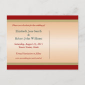Red Exotic Batik Lace Save the Date Briefkaart (Achterkant)