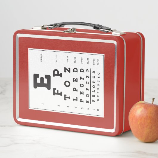 Red Eye Chart lunchbox (In situ)
