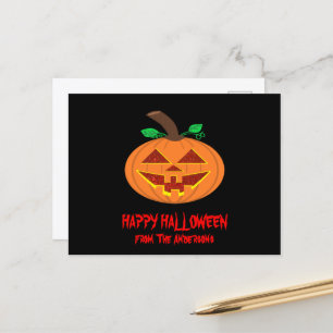 Red Eyed Happy Halloween Smiling Carte postale Cit