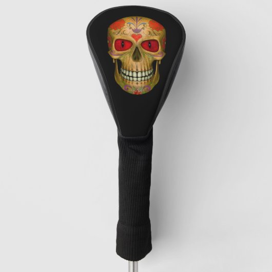 Red Eyed Sugar Skull Zombie Golfheadcover (Voorkant)