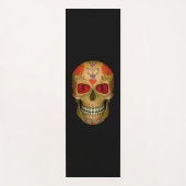 Red Eyed Sugar Skull Zombie Yogamat (Voorkant)