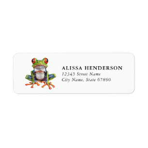 Red-Eyed Tree Frog Retouradres Labels