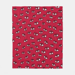 Red Eyes Pattern - Horror Gotische esthetiek Fleece Deken