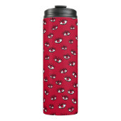 Red Eyes Pattern - Horror Gotische esthetiek Thermosbeker (Voorkant)