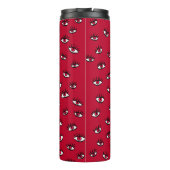 Red Eyes Pattern - Horror Gotische esthetiek Thermosbeker (Achterkant)