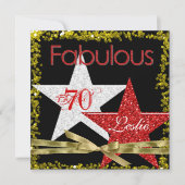 RED FABULOUS Invitation d'anniversaire 70 (Devant)