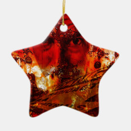 Red Face Graffiti Keramisch Ornament