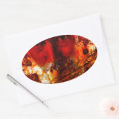 Red Face Graffiti Ovale Sticker (Envelop)