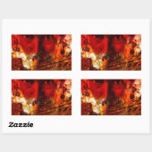 Red Face Graffiti Rechthoekige Sticker (Vel)