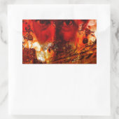 Red Face Graffiti Rechthoekige Sticker (Tas)