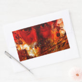 Red Face Graffiti Rechthoekige Sticker (Envelop)