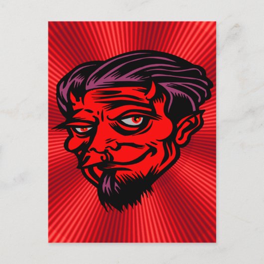 Red Faced Devil Briefkaart (Voorkant)