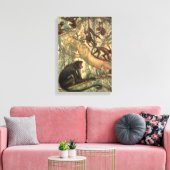 Red Faced Spider Monkeys door Louis Sargent Canvas Afdruk (Insitu (Woonkamer))