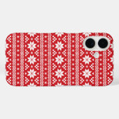 Red Fair Isle-kerstkeuken Patroon Case-Mate iPhone Case (Achterkant (horizontaal))