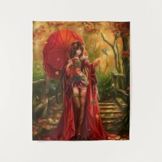 Red Fairy Tapestry Wandkleed (Voorkant)