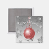 Red Fancy kerstsiernet Magnet Magneet (Voorkant / Achterkant)