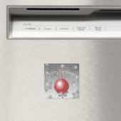 Red Fancy kerstsiernet Magnet Magneet (Insitu (Vaatwasser))