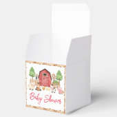 Red Farm Animals Baby shower Bedankdoosjes (Geopend)