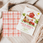 Red Farm Animaux 3e anniversaire Invitation<br><div class="desc">Red Farm animaux 3ème anniversaire de fête Invitation. Invitation à la fête d'anniversaire pour les enfants. Éléments correspondants disponibles.</div>