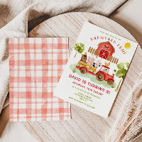 Red Farm Animaux 3e anniversaire Invitation