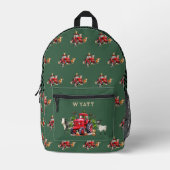 Red Farm Tractors Kids Personalized Backpack Bedrukte Rugzak (Voorkant)