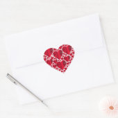 Red Faux Folie Heart Stickers (Envelop)