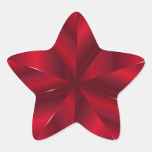 Red Faux Folie Star Stickers