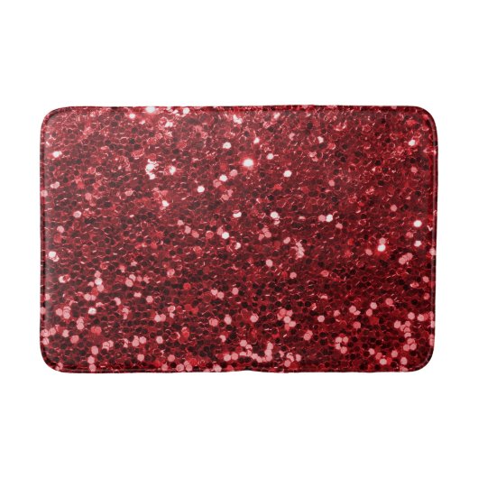 Red Faux Glitter Badmat (Voorkant)