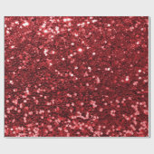 Red Faux Glitter Cadeaupapier (Vlak)