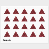 Red Faux Glitter Driehoek Sticker (Vel)