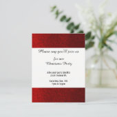 Red Faux Glitter-kerstfeest Kaart (Staand voorkant)