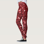 Red Faux Glitter Leggings (Links)