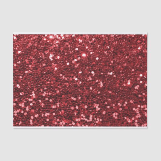 Red Faux Glitter Tissuepapier (Voorkant)