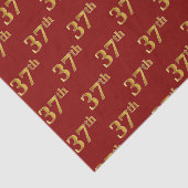 Red, Faux Gold 37th (37th) Event Tissuepapier (Detail)
