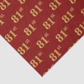 Red, Faux Gold 81st (achttig-eerste) gebeurtenis Tissuepapier (Detail)