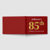 Red, Faux Gold 85th Birthday Party + aangepaste na Gastenboek (Volledig)