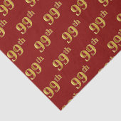 Red, Faux Gold 99th (negenennegentig) event Tissuepapier (Detail)