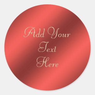 Red Faux Metallic Foil Sticker